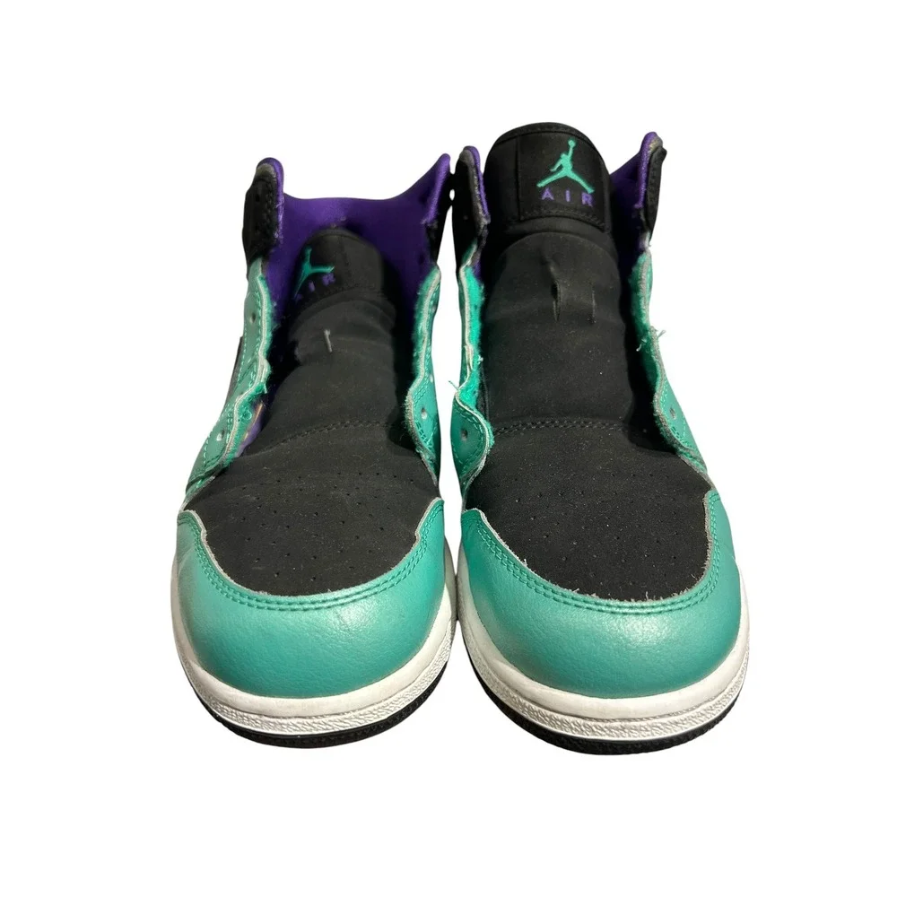 Jordan 1 Mid‎ Atomic Teal Ultraviolet Iridescent 555112-309 Mens 6Y Kids Shoes
